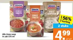 Albert Heijn Alle Unox soep aanbieding