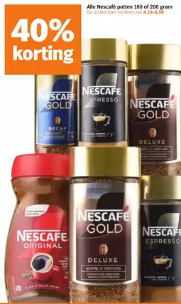 Albert Heijn Alle Nescafé potten aanbieding