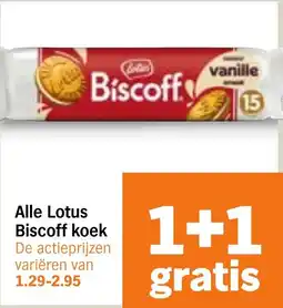 Albert Heijn Alle Lotus Biscoff koek aanbieding