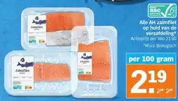 Albert Heijn Alle AH zalmfilet op huid van de versafdeling aanbieding