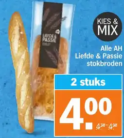 Albert Heijn Alle AH Liefde & Passie stokbroden aanbieding