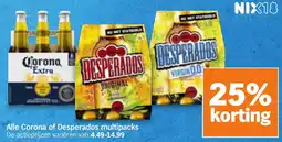 Albert Heijn Alle Corona of Desperados multipacks aanbieding