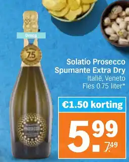 Albert Heijn Solatio Prosecco Spumante Extra Dry aanbieding