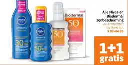 Albert Heijn Alle Nivea en Biodermal zonbescherming aanbieding