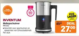 Albert Heijn INVENTUM Melkopschuimer MK350 aanbieding
