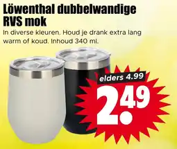 Dirk Löwenthal Dubbelwandige RVS mok aanbieding