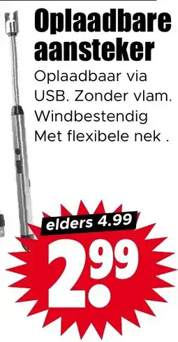 Dirk Oplaadbare Aansteker aanbieding