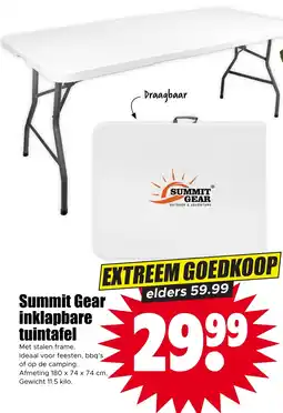Dirk Summit Gear Inklapbare Tuintafel aanbieding