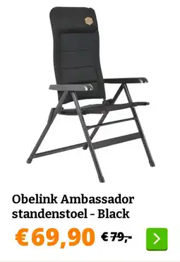 Obelink Obelink Ambassador standenstoel - Black aanbieding