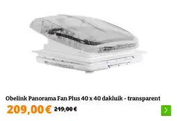Obelink Obelink Panorama Fan Plus 40 x 40 dakluik - transparent aanbieding