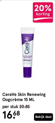 Etos CeraVe Skin Renewing Oogcrème 15 ML aanbieding