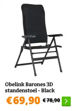 Obelink Obelink Barones 3D standenstoel - Black aanbieding