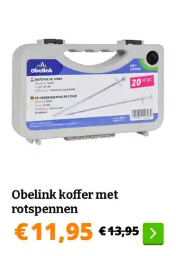 Obelink Obelink koffer met rotspennen aanbieding