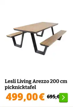Obelink Lesli Living Arezzo 200 cm picknicktafel aanbieding