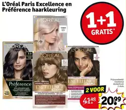 Kruidvat L'Oréal Paris Excellence en Préférence Haarkleuring aanbieding