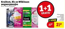Kruidvat Kruidvat, Bic en Wilkinson wegwerpmesjes aanbieding