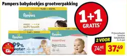 Kruidvat Pampers babydoekjes grootverpakking aanbieding