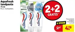 Kruidvat Aquafresh tandpasta aanbieding