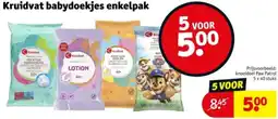 Kruidvat Kruidvat babydoekjes enkelpak aanbieding