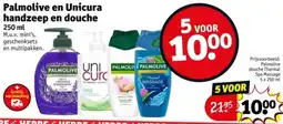Kruidvat Palmolive en Unicura handzeep en douche aanbieding