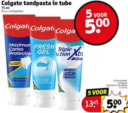 Kruidvat Colgate tandpasta in tube aanbieding