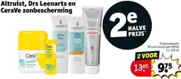 Kruidvat Altruist, Drs Leenarts en CeraVe zonbescherming aanbieding