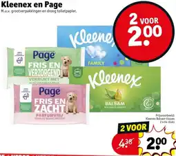 Kruidvat Kleenex en Page aanbieding