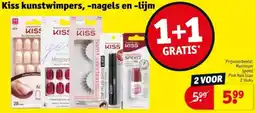 Kruidvat Kiss kunstwimpers, nagels en lijm aanbieding