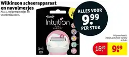 Kruidvat Wilkinson scheerapparaat en navulmesjes aanbieding