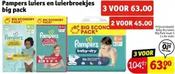 Kruidvat Pampers luiers en luierbroekjes big pack aanbieding