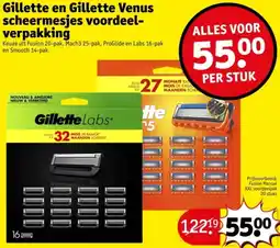 Kruidvat Gillette en Gillette Venus scheermesjes voordeelverpakking aanbieding