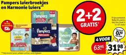 Kruidvat Pampers luierbroekjes en Harmonie luiers aanbieding