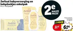 Kruidvat Zwitsal babyverzorging en babydoekjes enkelpak aanbieding