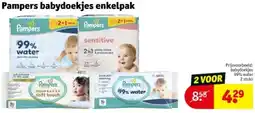 Kruidvat Pampers babydoekjes enkelpak aanbieding