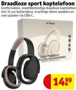 Kruidvat Draadloze sport koptelefoon aanbieding