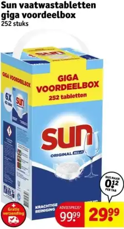 Kruidvat Sun vaatwastabletten giga voordeelbox aanbieding