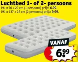 Kruidvat Luchtbed 1 of 2- persoons aanbieding