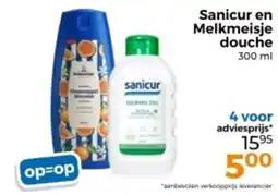 Trekpleister Sanicur en Melkmeisje douche aanbieding