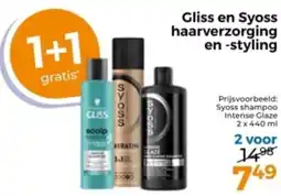 Trekpleister Gliss en Syoss haarverzorging en styling aanbieding