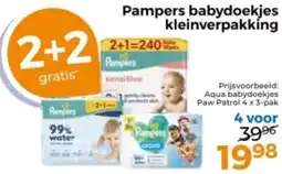Trekpleister Pampers babydoekjes kleinverpakking aanbieding