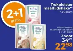 Trekpleister Trekpleister maaltijdshake aanbieding