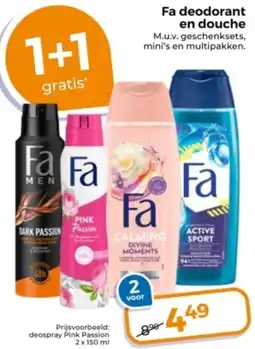 Trekpleister Fa deodorant en douche aanbieding