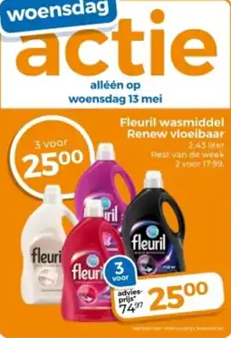 Trekpleister Fleuril wasmiddel Renew vloeibaar aanbieding