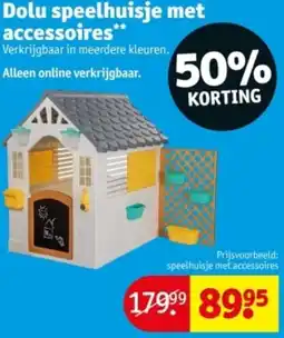 Kruidvat Dolu speelhuisje met accessoires aanbieding