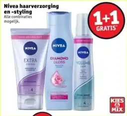 Kruidvat Nivea haarverzorging en Styling aanbieding