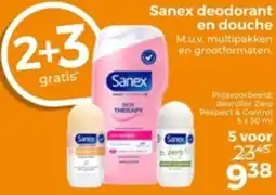 Trekpleister Sanex deodorant en douche aanbieding