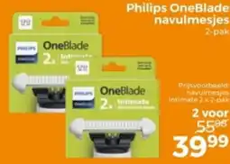Trekpleister Philips OneBlade navulmesjes aanbieding