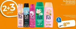 Trekpleister Fa deodorant en douche aanbieding