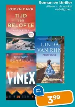 Trekpleister Roman en thriller aanbieding