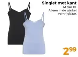 Trekpleister Singlet met kant aanbieding